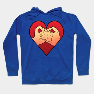 infinity hands gesture in heart Hoodie